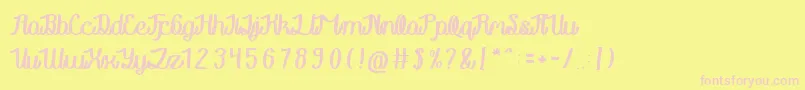 RainboyInLove Font – Pink Fonts on Yellow Background