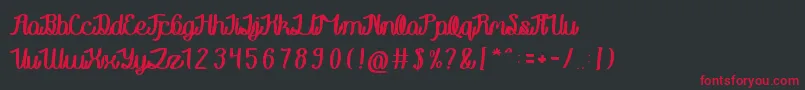 RainboyInLove Font – Red Fonts on Black Background