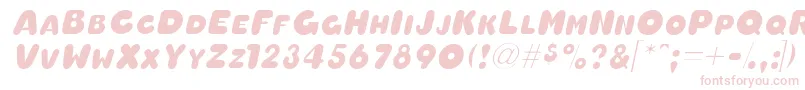 OleadascapssskItalic Font – Pink Fonts on White Background