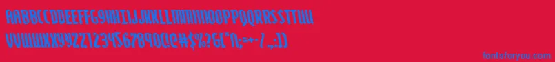 Zollernleft Font – Blue Fonts on Red Background