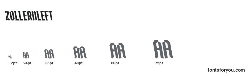 Zollernleft Font Sizes