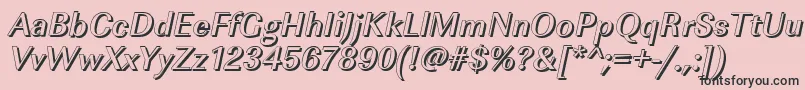 ImperialshMediumItalic Font – Black Fonts on Pink Background