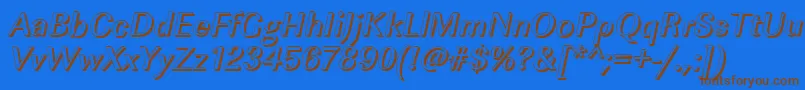 fuente ImperialshMediumItalic – Fuentes Marrones Sobre Fondo Azul