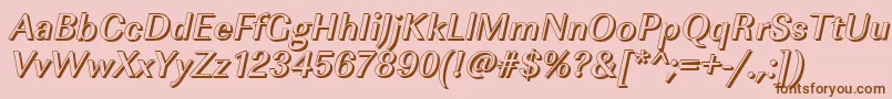 ImperialshMediumItalic Font – Brown Fonts on Pink Background