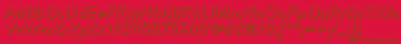 Police ImperialshMediumItalic – polices brunes sur fond rouge