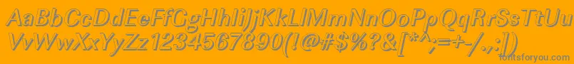 フォントImperialshMediumItalic – オレンジの背景に灰色の文字