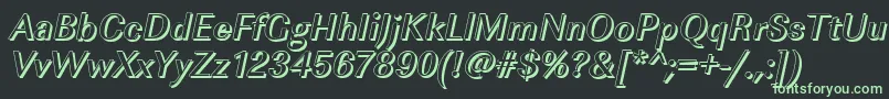 ImperialshMediumItalic Font – Green Fonts on Black Background