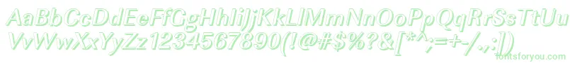 ImperialshMediumItalic-fontti – vihreät fontit