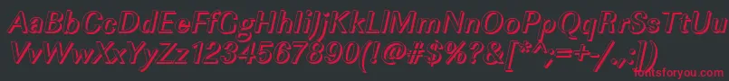Шрифт ImperialshMediumItalic – красные шрифты на чёрном фоне
