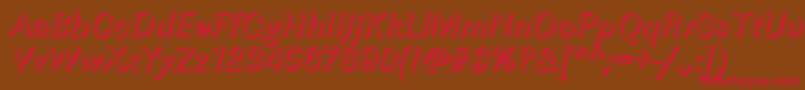 ImperialshMediumItalic Font – Red Fonts on Brown Background