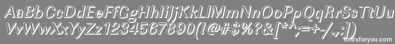 ImperialshMediumItalic Font – White Fonts on Gray Background