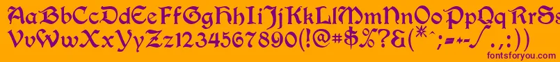 T4cBeaulieux Font – Purple Fonts on Orange Background
