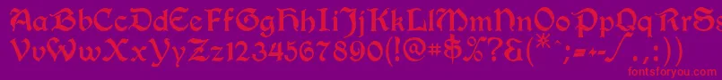 fuente T4cBeaulieux – Fuentes Rojas Sobre Fondo Morado