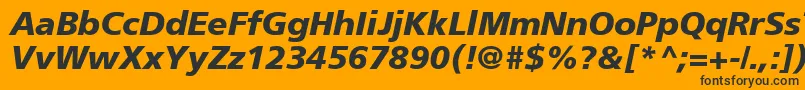 AgForeignerBoldItalic Font – Black Fonts on Orange Background