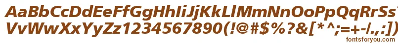 AgForeignerBoldItalic-Schriftart – Braune Schriften