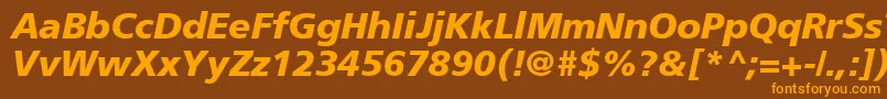AgForeignerBoldItalic Font – Orange Fonts on Brown Background