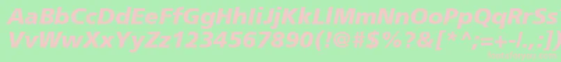 AgForeignerBoldItalic Font – Pink Fonts on Green Background