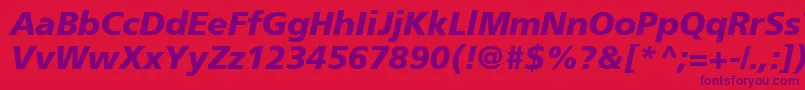 AgForeignerBoldItalic Font – Purple Fonts on Red Background