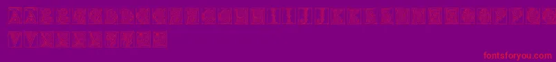 Miniaturecaps Font – Red Fonts on Purple Background