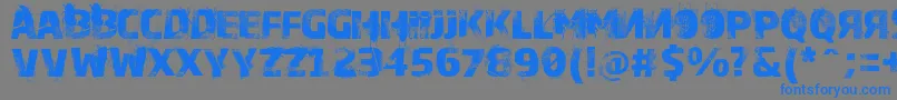 Bugeater Font – Blue Fonts on Gray Background