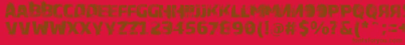 Bugeater Font – Brown Fonts on Red Background