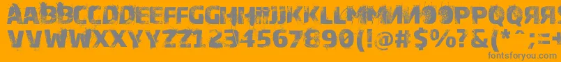 Bugeater Font – Gray Fonts on Orange Background