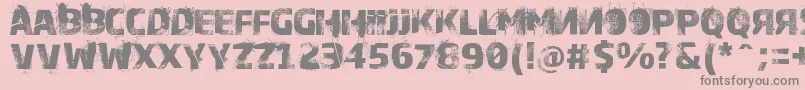 Bugeater-Schriftart – Graue Schriften auf rosa Hintergrund