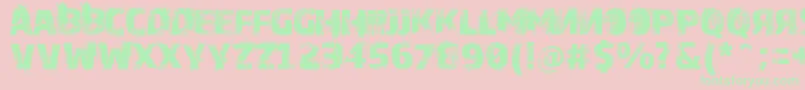Bugeater-Schriftart – Grüne Schriften auf rosa Hintergrund