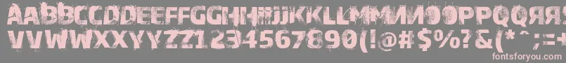 Bugeater Font – Pink Fonts on Gray Background