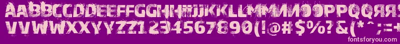 Bugeater Font – Pink Fonts on Purple Background