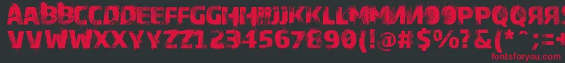 Bugeater Font – Red Fonts on Black Background
