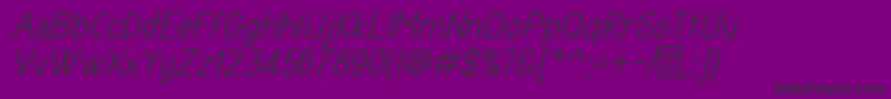 TyponomeItalicDemo Font – Black Fonts on Purple Background