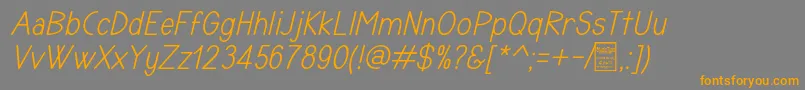 TyponomeItalicDemo Font – Orange Fonts on Gray Background