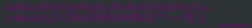 TyponomeItalicDemo Font – Purple Fonts on Black Background