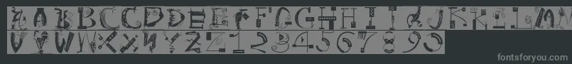 ArtistiquesBricks Font – Gray Fonts on Black Background