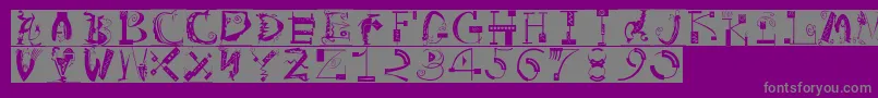 fuente ArtistiquesBricks – Fuentes Grises Sobre Fondo Morado