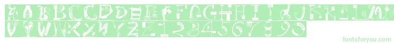 ArtistiquesBricks-fontti – vihreät fontit