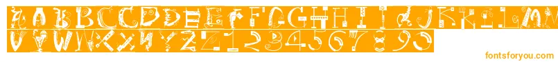 ArtistiquesBricks Font – Orange Fonts on White Background