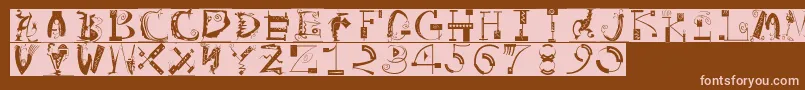 ArtistiquesBricks Font – Pink Fonts on Brown Background