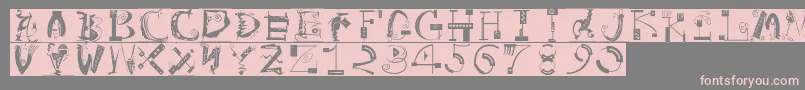 フォントArtistiquesBricks – 灰色の背景にピンクのフォント