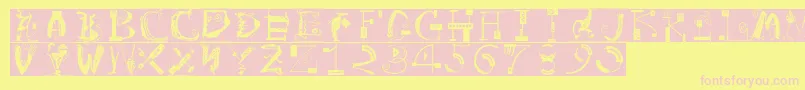 ArtistiquesBricks Font – Pink Fonts on Yellow Background