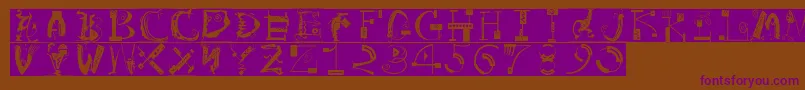 ArtistiquesBricks Font – Purple Fonts on Brown Background