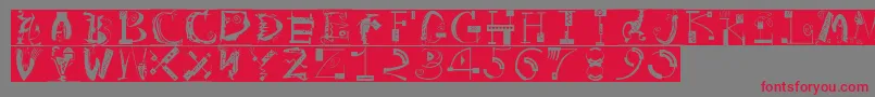ArtistiquesBricks Font – Red Fonts on Gray Background