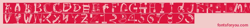 ArtistiquesBricks Font – Red Fonts on Pink Background
