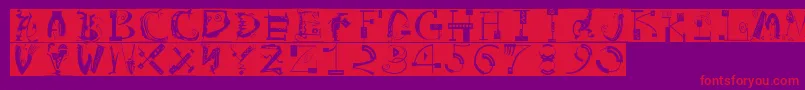 fuente ArtistiquesBricks – Fuentes Rojas Sobre Fondo Morado