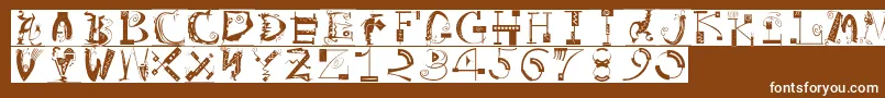 ArtistiquesBricks Font – White Fonts on Brown Background