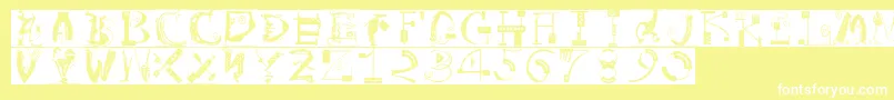 ArtistiquesBricks Font – White Fonts on Yellow Background