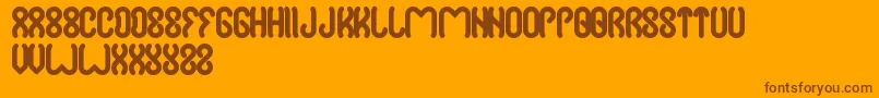 Jussta Font – Brown Fonts on Orange Background