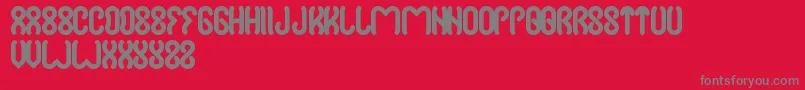 Jussta Font – Gray Fonts on Red Background