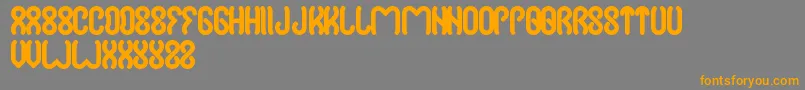 Jussta Font – Orange Fonts on Gray Background